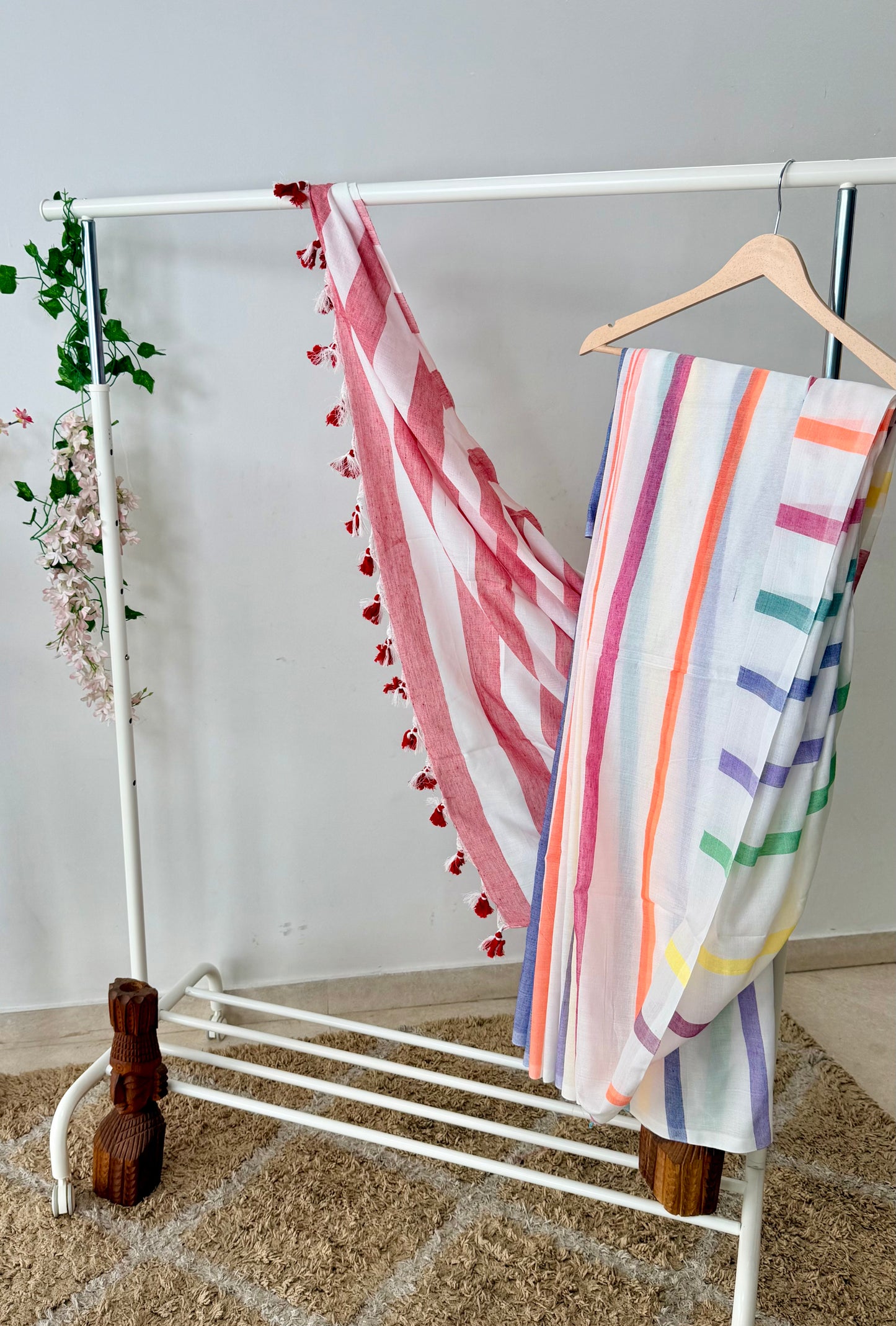 Multicolour Khadi Cotton Saree