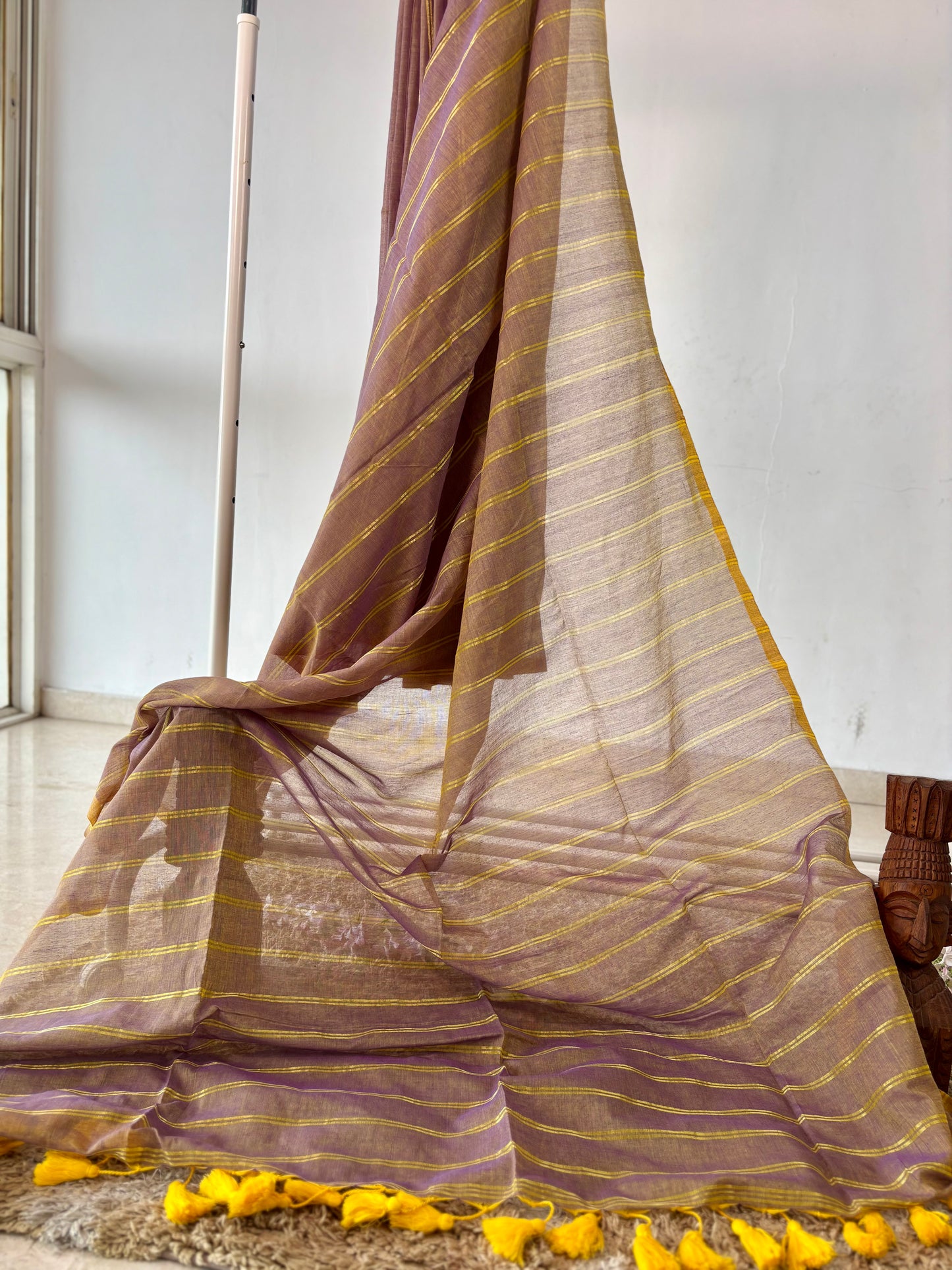 Premium Cotton Striped Saree